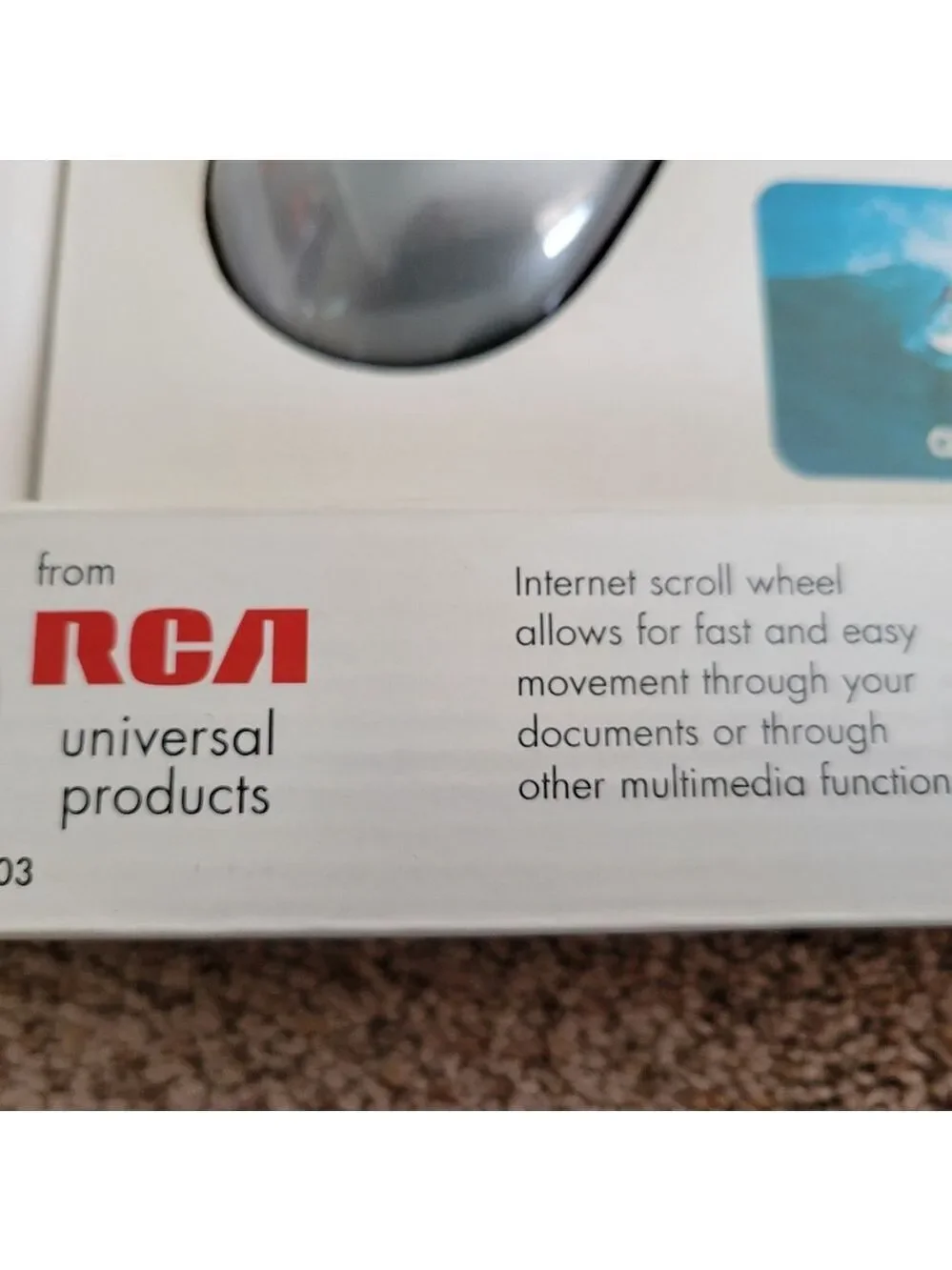 HP Vintage Silver Scroll Wheel Mouse NIB